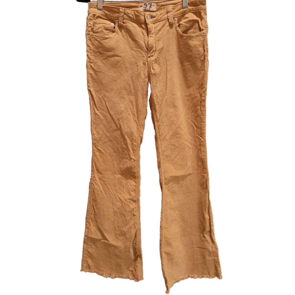 We The Free Cotton Beige Women's Low Rise Corduroy Flare Jeans Size‎ 27